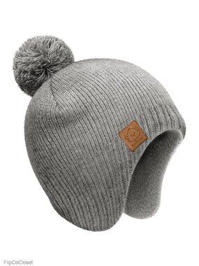 Baby Beanie Hat Winter Knit Ear Flap Pom Fleece Lined for Boys Girls 6-36M